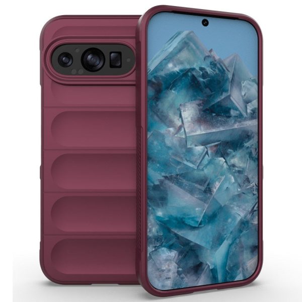 EIDERWOOD Google Pixel 9 Pro Fleksibelt Plastik Cover - Vinrød For Sale