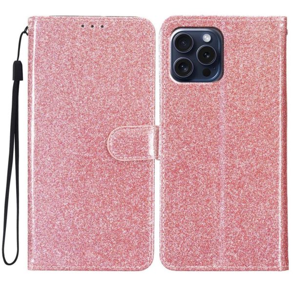 EIDERWOOD iPhone 16 Pro Læder Cover m. Pung & Strop - Glimmer - Rose Gold Online