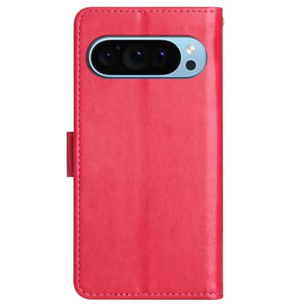 EIDERWOOD Google Pixel 9   9 Pro Sommerfugle Læder Cover m. Pung - Rød For Cheap