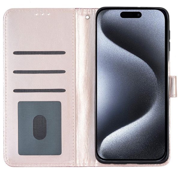 EIDERWOOD iPhone 16 Pro Læder Cover m. Pung & Strop - Glimmer - Rose Gold Online