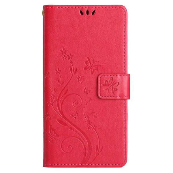 EIDERWOOD Google Pixel 9   9 Pro Sommerfugle Læder Cover m. Pung - Rød For Cheap