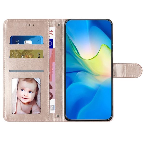 EIDERWOOD Motorola Moto G84 Læder Cover m. Pung & Strop - Rhombus - Rose Gold Online now