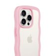 Holdit iPhone 14 Pro Wavy Case - Pink   Transparent For Cheap