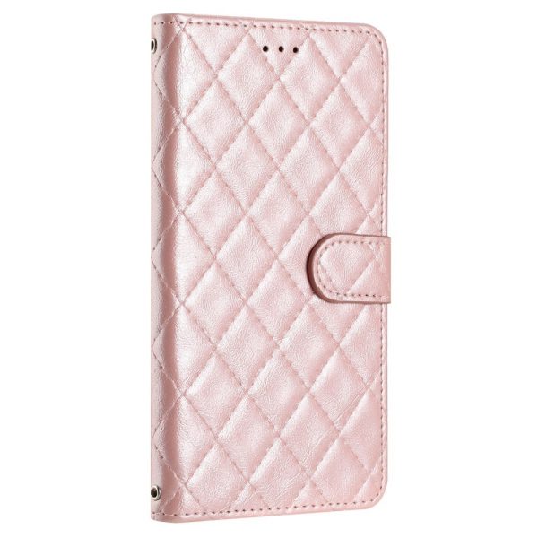 EIDERWOOD Motorola Moto G84 Læder Cover m. Pung & Strop - Rhombus - Rose Gold Online now