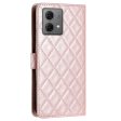 EIDERWOOD Motorola Moto G84 Læder Cover m. Pung & Strop - Rhombus - Rose Gold Online now