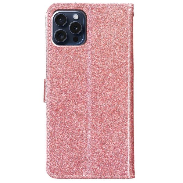 EIDERWOOD iPhone 16 Pro Læder Cover m. Pung & Strop - Glimmer - Rose Gold Online