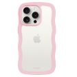 Holdit iPhone 14 Pro Wavy Case - Pink   Transparent For Cheap