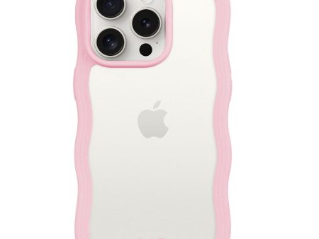 Holdit iPhone 14 Pro Wavy Case - Pink   Transparent For Cheap