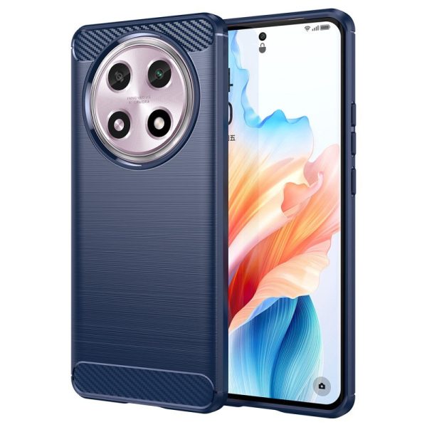 EIDERWOOD Oppo A2 Pro (5G) Brushed Carbon Fiber Cover - Blå Online