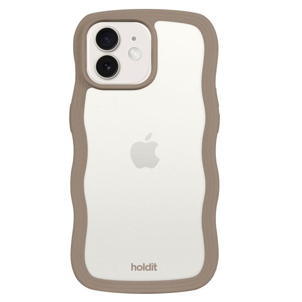 Holdit iPhone 12   12 Pro Wavy Case - Mocha Brown   Transparent For Sale