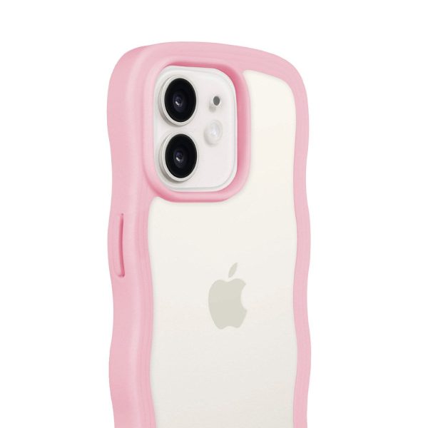 Holdit iPhone 12   12 Pro Wavy Case - Pink   Transparent Online Hot Sale