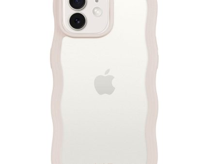 Holdit iPhone 12   12 Pro Wavy Case - Light Beige   Transparent Hot on Sale