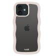 Holdit iPhone 12   12 Pro Wavy Case - Light Beige   Transparent Hot on Sale