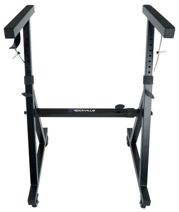 Rockville Z40W Z-Style Keyboard Stand+Wheels+Bag Fits Nord Stage 3 HP76 Online