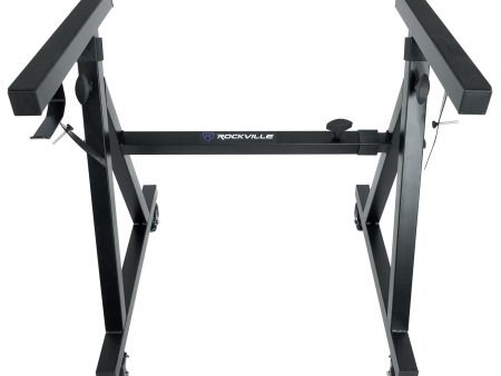 Rockville Z40W Keyboard Stand+Wheels+Bag Fits Arturia Keylab Essential 61 Discount