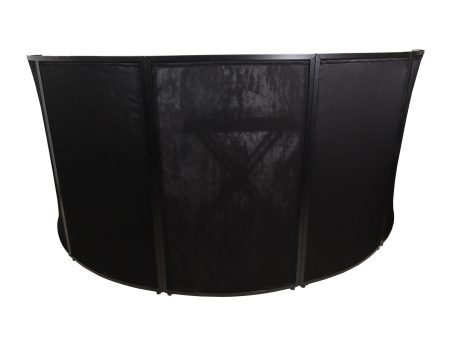 ProX XF-LUNABLK LUNA Curved 5 Panel Black DJ Facade Booth+Black White Scrims+Bag Hot on Sale