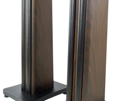 (2) Rockville Dark Wood 28  Speaker Stands Fits IK Multimedia IP-ILOUD-MTMW-IN Supply