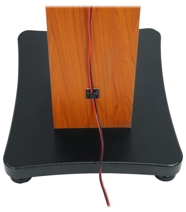 (2) Rockville SS36C Classic Wood Grain 36  Speaker Stands Fits Edifier MR4-WT For Cheap