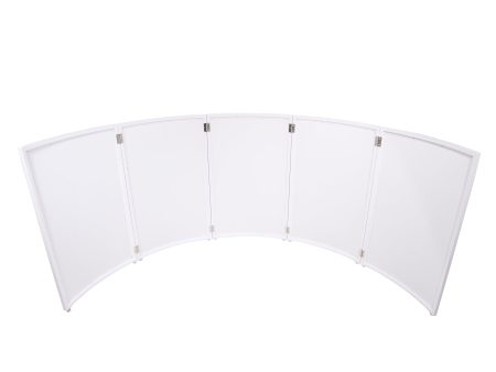 ProX XF-LUNAWH LUNA Curved 5 Panel White DJ Facade Booth+Black White Scrims+Bag Online