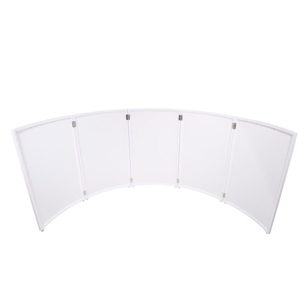 ProX XF-LUNAWH LUNA Curved 5 Panel White DJ Facade Booth+Black White Scrims+Bag Online