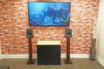 (2) Rockville SS36C Classic Wood Grain 36  Speaker Stands Fits Samson M30BT Fashion