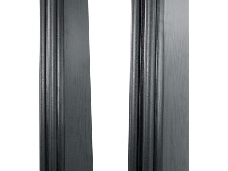 (2) Rockville SS36B Black Wood Grain 36  Speaker Stands Fits PreSonus ERIS E3.5 For Cheap