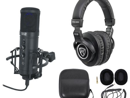 512 Audio by Warm Audio Tempest Condenser USB Recording Microphone+Headphones Online now