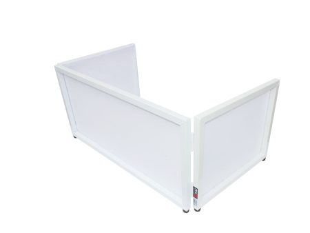 ProX XF-TTFW White 6 Feet Tabletop Frame DJ Facade with Black and White Scrims Online now