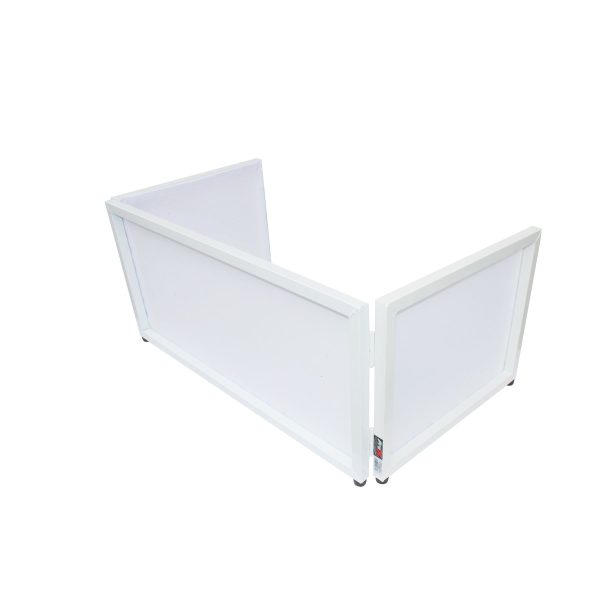 ProX XF-TTFW White 6 Feet Tabletop Frame DJ Facade with Black and White Scrims Online now