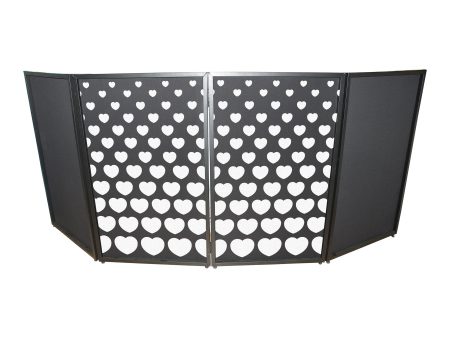 ProX XF-SHEARTSQ1X2 (2) Stepped Hearts Facade Enhancement Scrims-White on Black For Discount