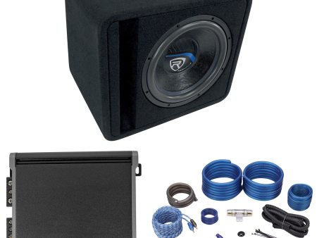 Rockville VS12K51 12  K5 1400w Subwoofer in Vented Sub Box+Kicker Amp+Wire Kit For Discount