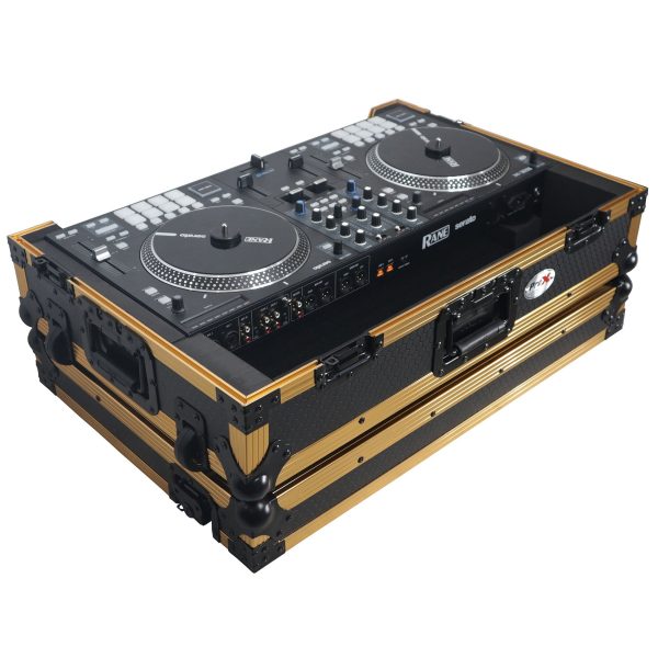 ProX XS-RANE ONE W FGLD Case Fits Rane One Black ON Black Wheels 1U Rack Rails Sale