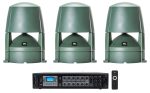 (3) JBL CONTROL 85M 5.25  Commercial 70v Outdoor Landscape Speakers+Amplifier For Cheap