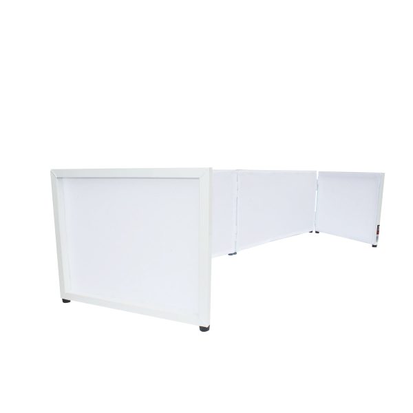 ProX XF-TTFW White 6 Feet Tabletop Frame DJ Facade with Black and White Scrims Online now