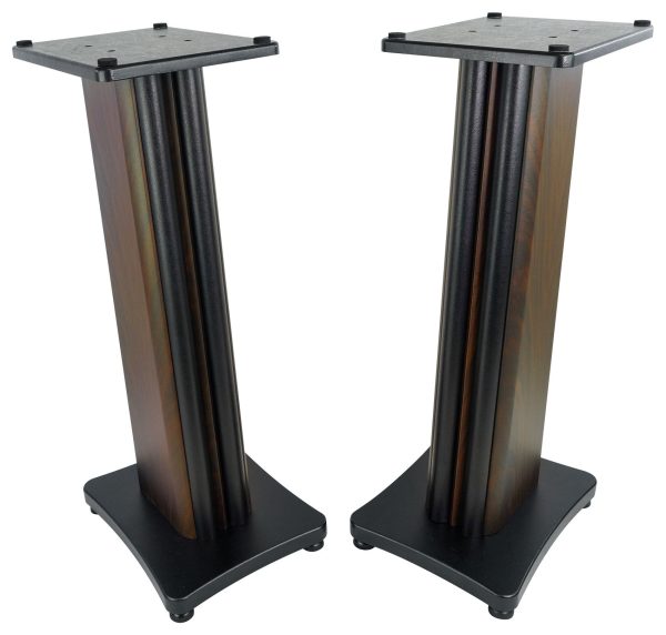 (2) Rockville Dark Wood 28  Speaker Stands Fits IK Multimedia IP-ILOUD-MTMW-IN Supply