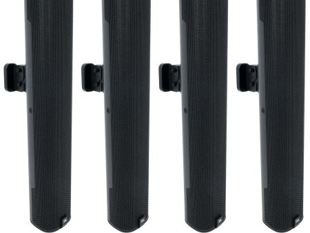 (4) JBL COL600-BK 24  Black 70V Commercial Column Wall Mount Array Speakers+Amp Discount