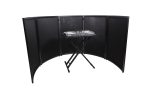 ProX XF-LUNABLK LUNA Curved 5 Panel Black DJ Facade Booth+Black White Scrims+Bag Hot on Sale