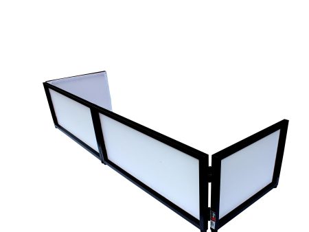 ProX XF-TTFB Black 6 Feet Tabletop Frame DJ Facade with Black and White Scrims Online now