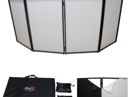 ProX XF-4X3048B 4 Panel DJ Facade Black Portable Panels W Bag+Black+White Scrims Online