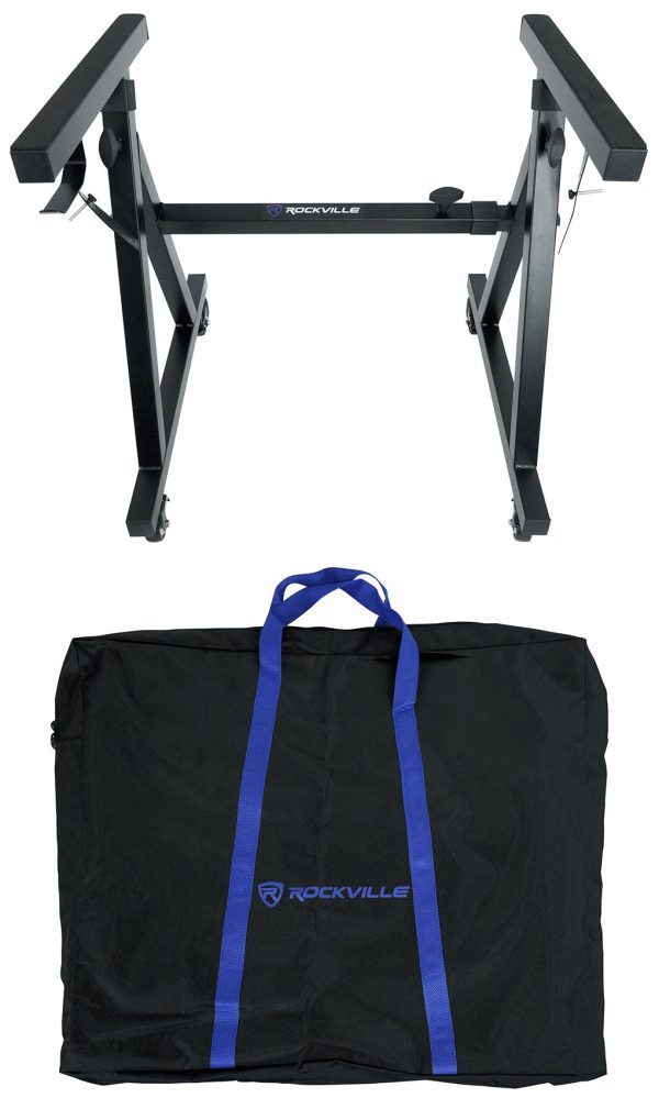 Rockville Z40W Z-Style Pro Keyboard Stand w Wheels+Bag+Adjustable Height+Width Online