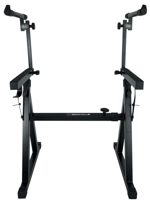 Rockville 2-Tier Keyboard Stand Fits Native Instruments Komplete Kontrol S61 MK2 Sale