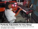 Rockville PKS38 Platform-Style Keyboard DJ Stand+Tabletop+Gooseneck Mic Stand Discount